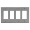 Hubbell Wallplate M-Size 4-Gang 4) Decorator Gray - PJ264GY
