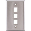 Hubbell Face Plate 1 Gang 3 Port Stainless Steel