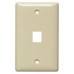 Hubbell Multimedia Wall Plate Standard Size Rear-Loading 1 Gang 1 Port Ivory - NSP11I