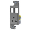 Hubbell RJ62GYTR Tamper Resistant Receptacle - Gray