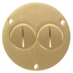 Hubbell S3725 Round Floor Box Cover - Brass