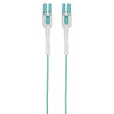 Hubbell HDFHPCLCPRPG4M2 OM4 LC to LC Duplex Fiber Patch Cord – 6.6 ft (2 m) – Aqua