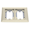 Hubbell 2-Gang Non-Metallic Carpet Flange Ivory - MFBRFI2