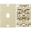 Hubbell Telephone Wall Jack 6 Position 4 Conductor Screw Terminations Ivory