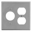 Hubbell P78GY 2-Gang Duplex Wallplate