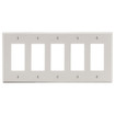 Hubbell Wallplate 5-Gang 5) Decorator Light Almond - P265LA