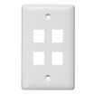Hubbell NSP14W 4 Port Wall Plate