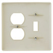 Hubbell PJ18LA 2-Gang Duplex/Toggle Wallplate