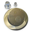Hubbell SystemOne Sub-Plate Furniture Feed Carpet Cover/Flange Brass