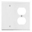 Hubbell P138W Blank Wallplate - 2-Gang