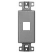 Hubbell Decorator Outlet Frame Unloaded 1 Port Gray - NS611GY