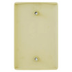 Hubbell Wallplate M-Size 1-Gang Box Mount Blank Ivory - PJ13I