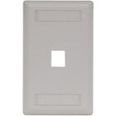 Hubbell Face Plate Rear-Loading 1 Port Single Gang Office White