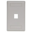 Hubbell Face Plate Rear-Loading 1 Port Single Gang Office White - IFP11OW
