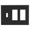 Hubbell P1262BK 3-Gang Wallplate