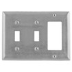 Hubbell SS226 3-Gang Toggle/GFCI Plate