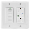 Hubbell Wallplate 2-Gang 2) Decorator White - P262W