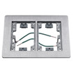 Hubbell SA3084W 2-Gang Rectangular Floor Box