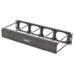 Hubbell Horizontal Cable Manager M-Series Rail Mounted 4 Unit 7in. in. D Cover Black - HM47C