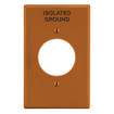 Hubbell P720OIG Isolated Ground Wallplate - Orange