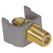 Hubbell AV Connector F-Type Coupler Gold Bulkhead F/F Gray - SFFGGY