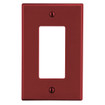 Hubbell Wallplate 1-Gang 1) Decorator Red - P26R