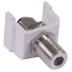Hubbell Audio/Video Connector F-Type Connector F-Type Coupler Bulkhead F/F White