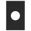 Hubbell Wallplate 1-Gang 1.40in. in. Opening Black - P7BK