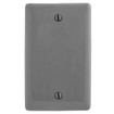 Hubbell Wallplate 1-Gang Box Mount Blank Gray - P13GY