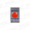 HES PBM-1-4-L2-GR panic button close-up showing momentary activation mechanism