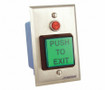 HES PB22 green push button illuminated indicator light close-up detail