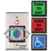 HES PB22 2in Square Green Momentary Push Button w/Light