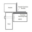 HES HEB-3BK-MM15 Header Extension Bracket