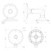 Speco Technologies O5VLWMJ - Speco Technologies O5VLWMJ Wall Mount Bracket with Pendant Cap (view 4)