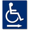 Code Blue SLNP0043 AOR Wheelchair Arrow Sign