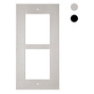 2N IP Verso 2 Module Nickel Wall Installation Frame (view 3)