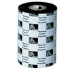 Zebra thermal ribbon 02100BK04045 close-up showing wax coating and roll width
