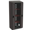 Zebra CS-CAB-4-FLTPK-B-N storage cabinet side angle showing shelf depth