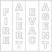 System Sensor DECAL-WC White Letter Decal Kit for Red Ceiling Devices