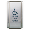 Camden CM-45/4 4-1/2\" Push Plate Switch, Wheelchair \& Push to Open Text
