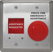 Camden Mushroom Push button single gang stainless - CM-450R/12