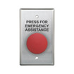 Camden Mushroom Push button single gang stainless (view 2)