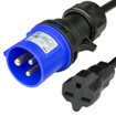 Code Blue Connector Plug Horiz 2Pin 6pk - 40544