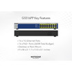 NETGEAR GS516PP-100NAS 16PT GIGE Unmanaged Switch