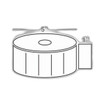 Wasp 633808402709 Wasp 2X1 Dt Pap Lbl 2300/R 5OD 4/C