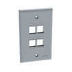 Panduit NK4FNIG NetKey 4-Port Vertical Faceplate