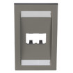 Panduit CFPE2IGY 2-Port Mini-Com Single Gang Faceplate