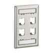 Panduit CFPL4SY 4-Port Stainless Steel Faceplate