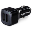 CyberPower Travel Charger - (2) USB 3.1A Shared Ports and DC Auto Power Plug