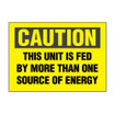 Panduit PPS0305C174A Multi-Source Caution Sign 3.5×5" 100pk